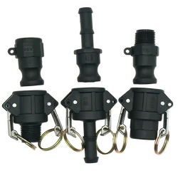 DN15 to DN100 PP  Camlock Coupling Plastic  Fitting Adapter MPT FPT Barb Quick Disconnect 1/2 Inch to 4Inch