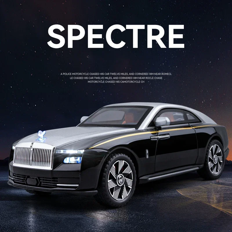 1:24 Rolls Royce Spectre Starlight Headliner Alloy Diecasts & Toy Model Vehicles Car Model Sound and light Collection Toy