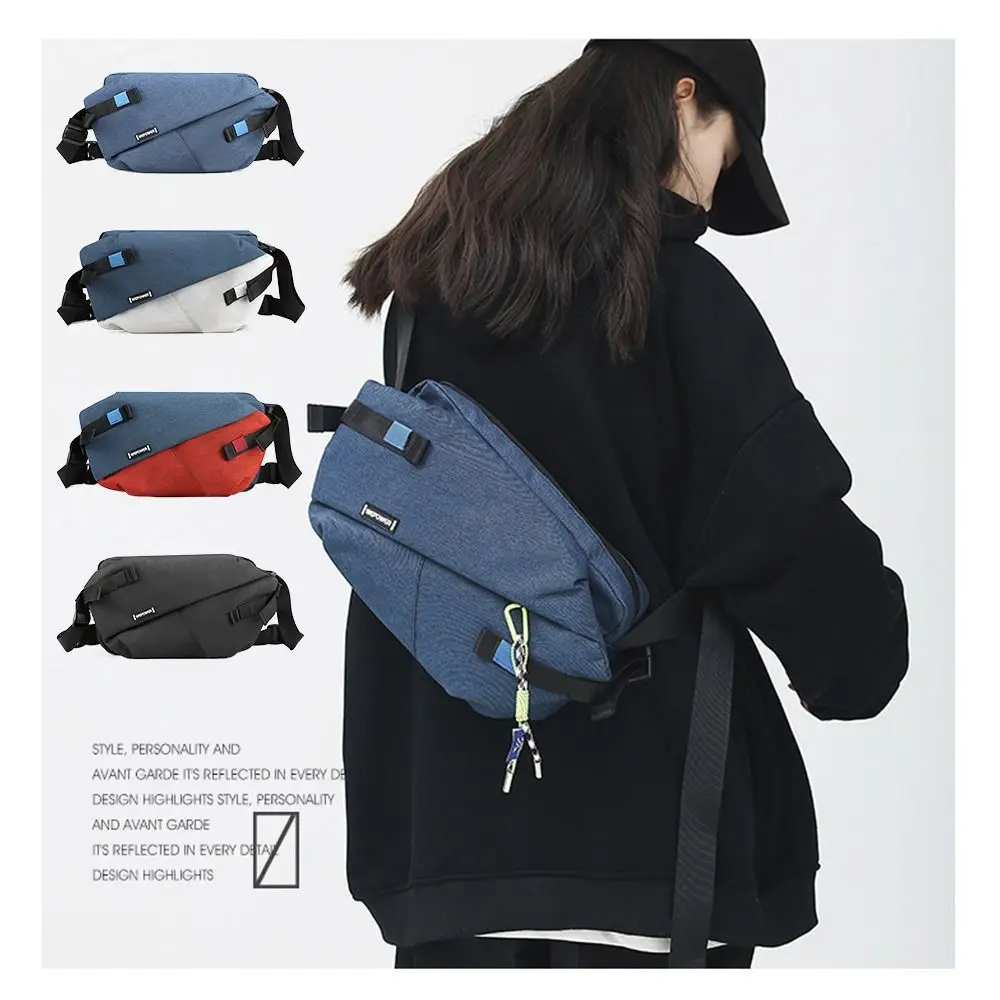 Retro Single Shoulder Waist Bag Personalized Large Capacity Crossbody Bag Nylon Handbag Men's