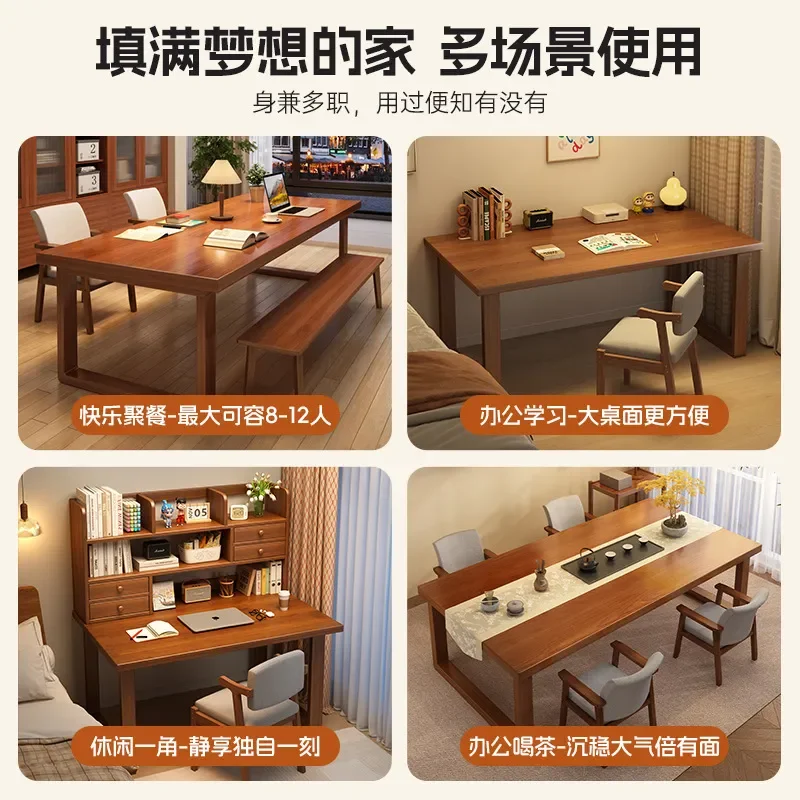 Compact Desk with Integrated Bookshelf for Small Spaces Home Office Study Writing Computer Table Bedroom Furniture