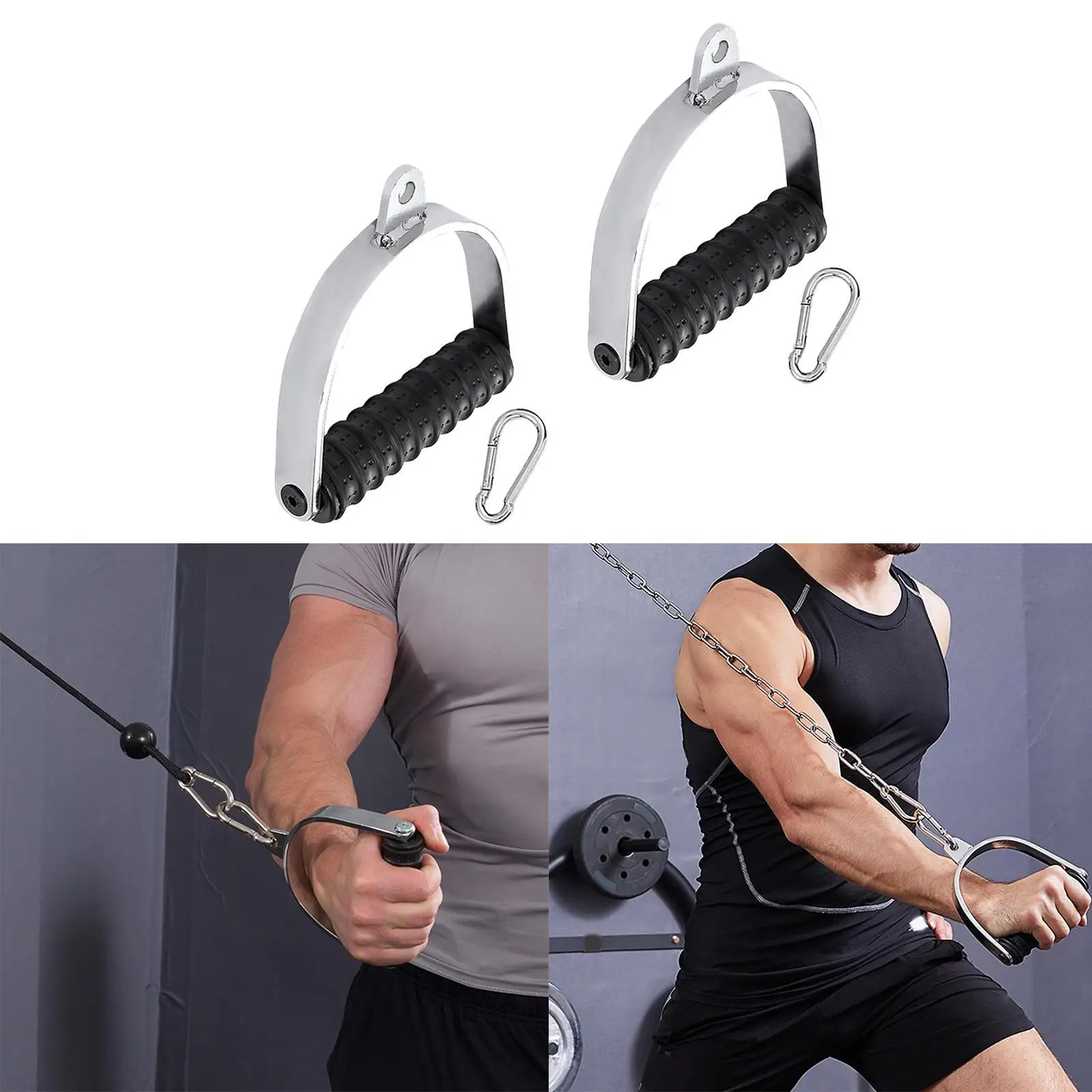 2 Pieces Exercise Handles Resistance Band Handle Only Grip Attachments