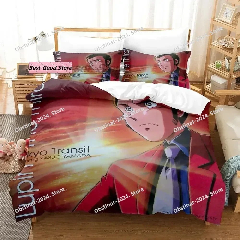 Lupin the 3rd Bedding Set Single Twin Full Queen King Size Bed Set Aldult Kid Bedroom Duvetcover Sets 3D Print Anime 2022