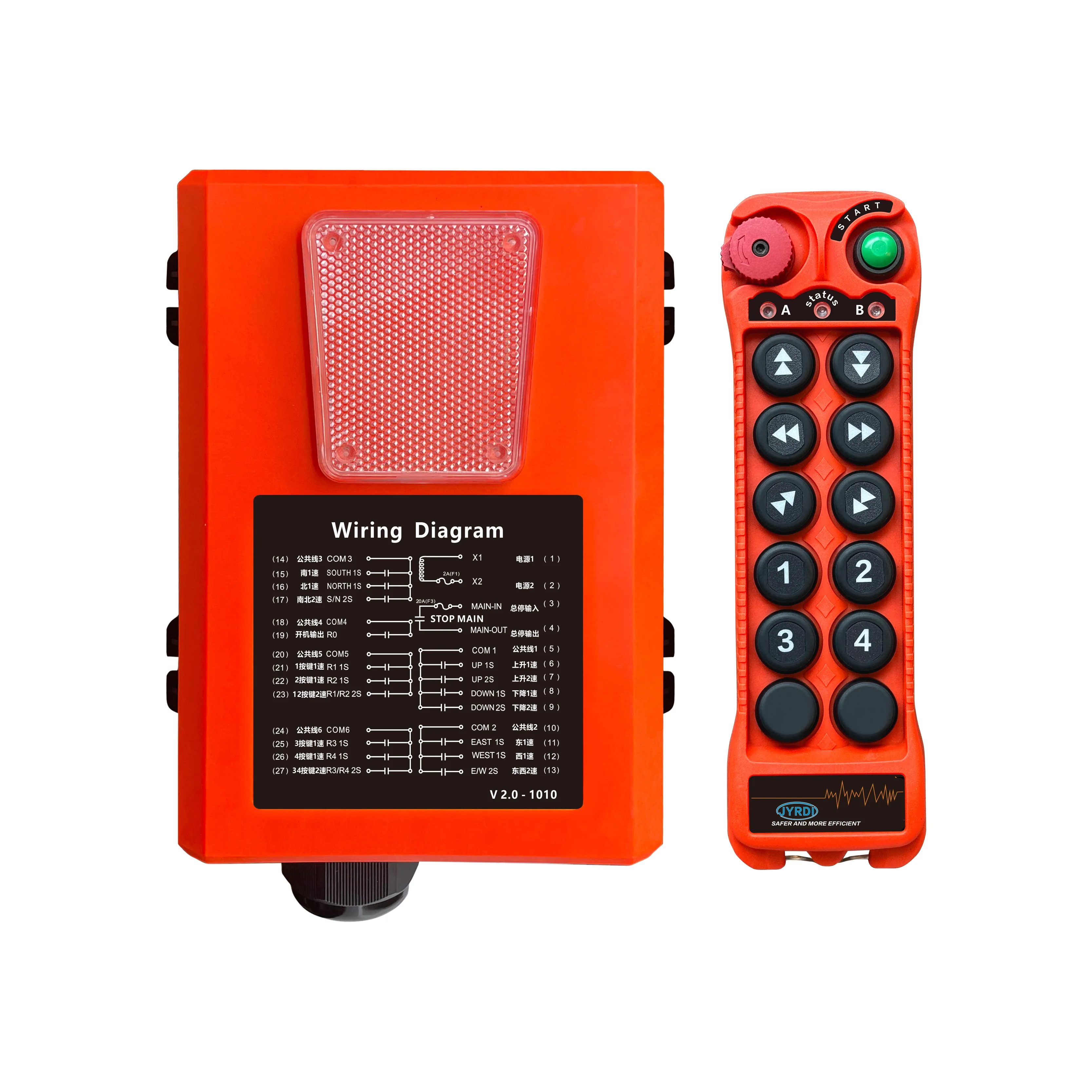 New Q1010 10 buttons double speed Industrial Wireless Radio Crane Remote Control switches winches Hoist track Crane Lift Control