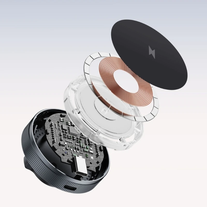 HX6A Automotive Cup Holder Phone Holder Stand With 15W Wireless Chargers For Phone And Supports Handsfree Use