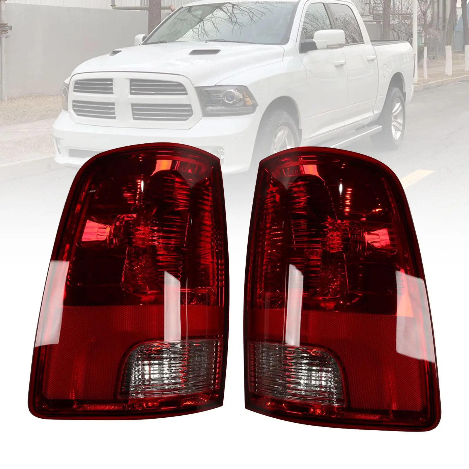 

2Pcs Brake Taillight Assembly 55277414AE with Bulb for Dodge RAM 2009-2018