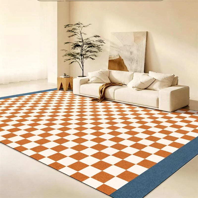 Living Room Carpet Stain-resistant Wear-resistant Floor Mat Bedroom Mats Minimalist Blue Striped Rug Large Size Home Decor Rugs