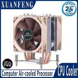 XUANFENG Computer Cooler Processor Air Cooling 4 Heat Pipe 90mm 4 pin/PWM CPU Fan Compatible LGA 2011 2066 x99 E5 1200 115x 1700