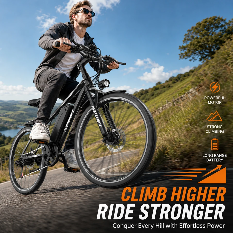 ASKGO Electric Bike for Adults, 26" Electric Mountain Bike, 1500W Peak Ebike, 48V 10.4Ah Removable Battery, 65 Miles,25MPH 48V 10.4Ah,UL2849