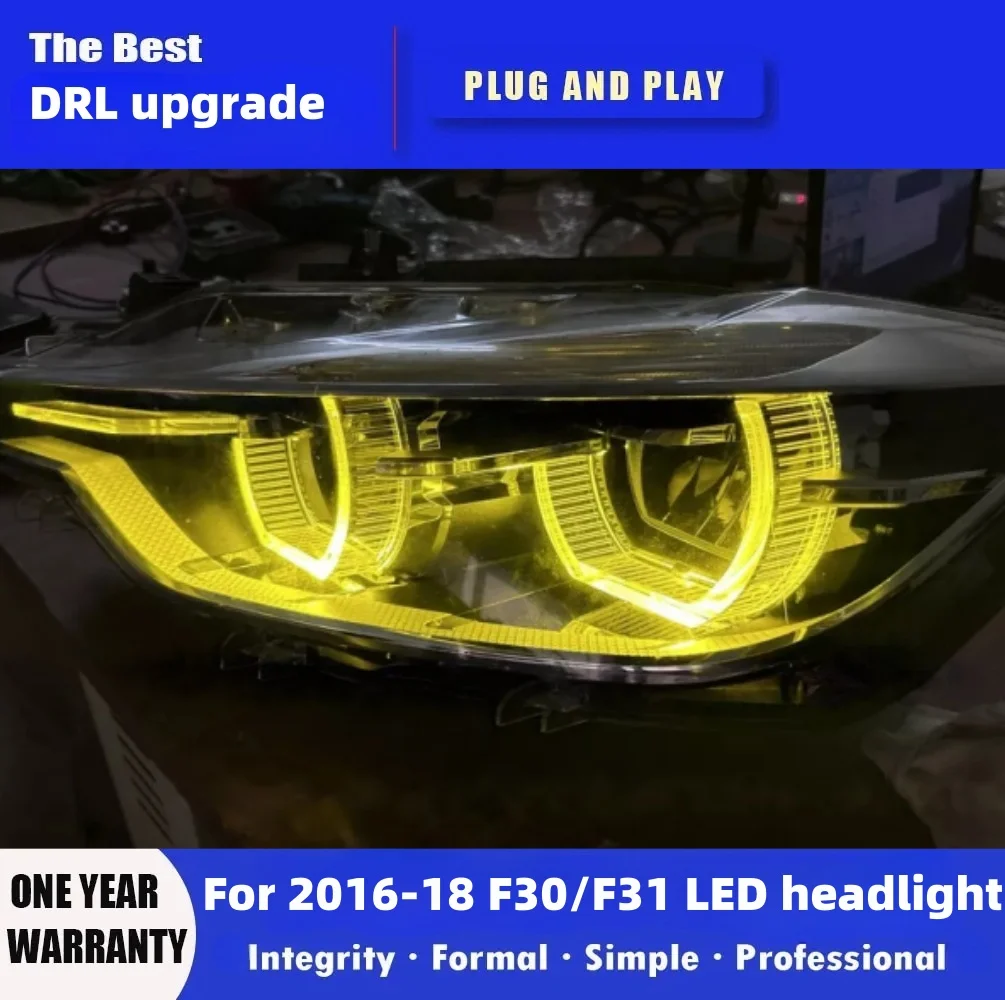 High Quality Yellow DRL Headlight Modules 63117419615 for 2016-2018 bmw f30 drl yellow LED/Adaptive Headlight Car Accessories