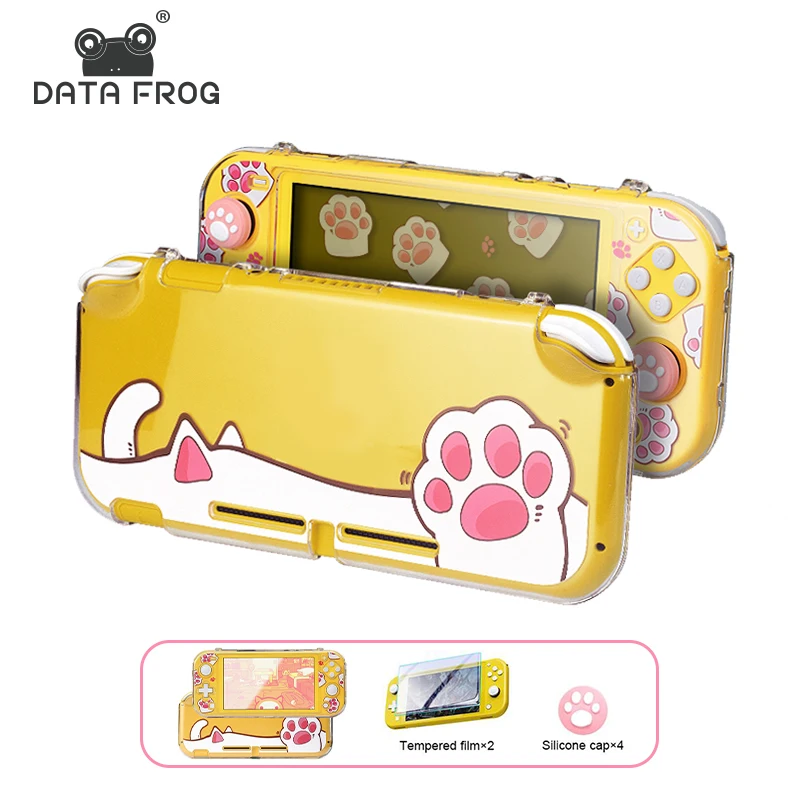 DATA FROG Switch Hard Transparent Protective Case Compatible-Nintendo Switch Lite Animal For NS Lite Kawaii Game Accessories