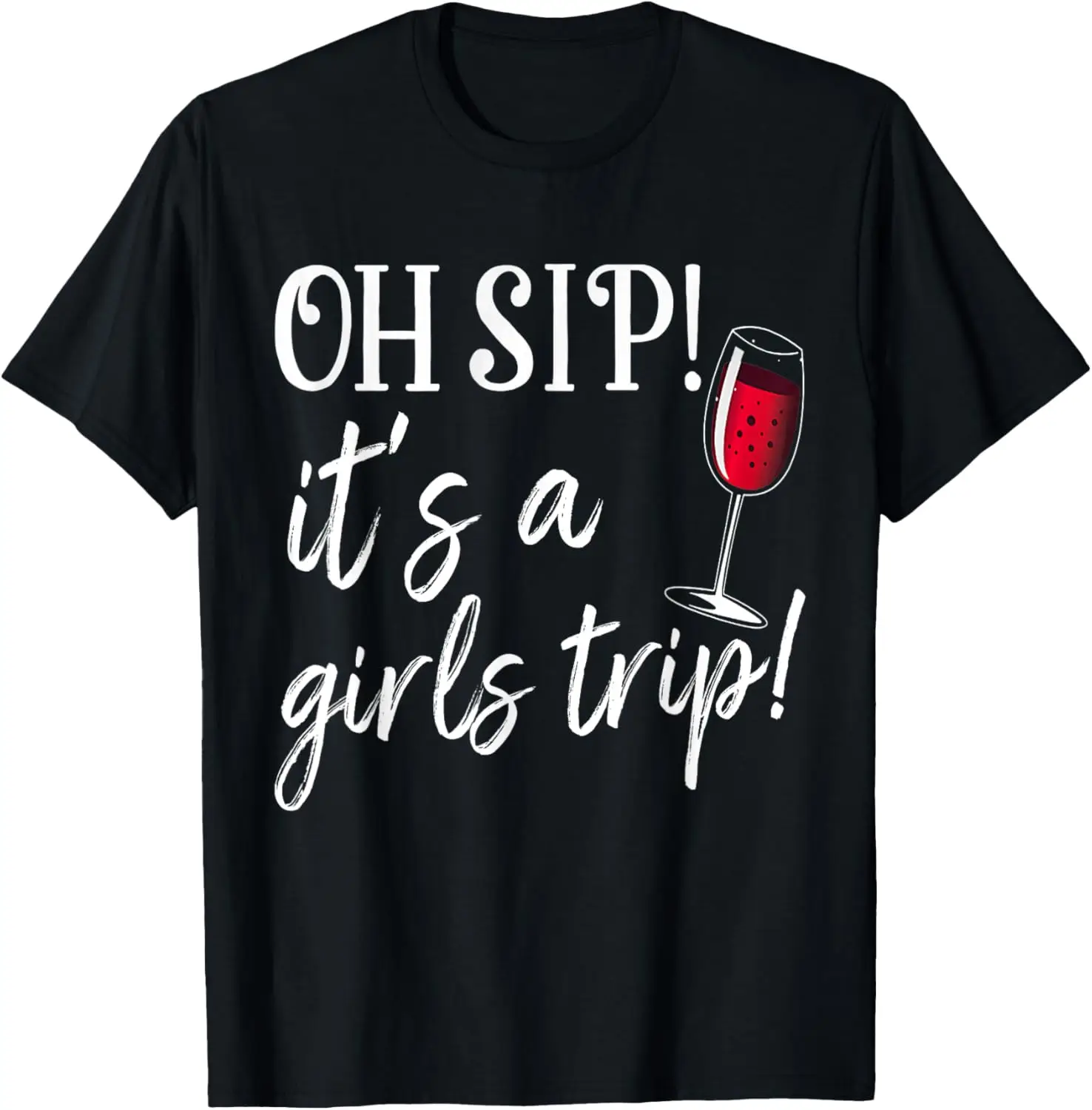 

Забавная футболка Oh Sip It's A Girls Trip Fun Wine Party