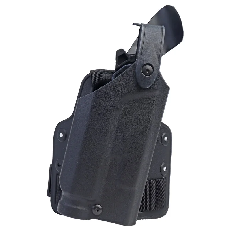 Right Hand Short Gun Holster with Flashlight Suitable for 1911 Outdoor Shooting Leg Holster