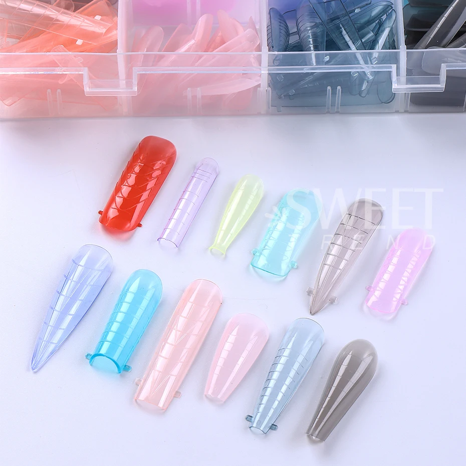 แบบฟอร์มต่อเล็บ 288 ชิ้น/กล่อง สำหรับเล็บเจลยูวี โพลีเจล ต่อเล็บปลอม ทำเล็บอะคริลิค