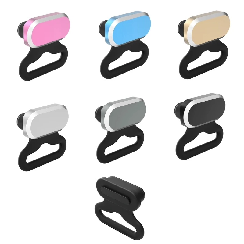 Durable Flexible Phone Lanyard Strap Reusable Detachable Buckle Receiver Dust Plug Protector Tether Universal Drop Shipping