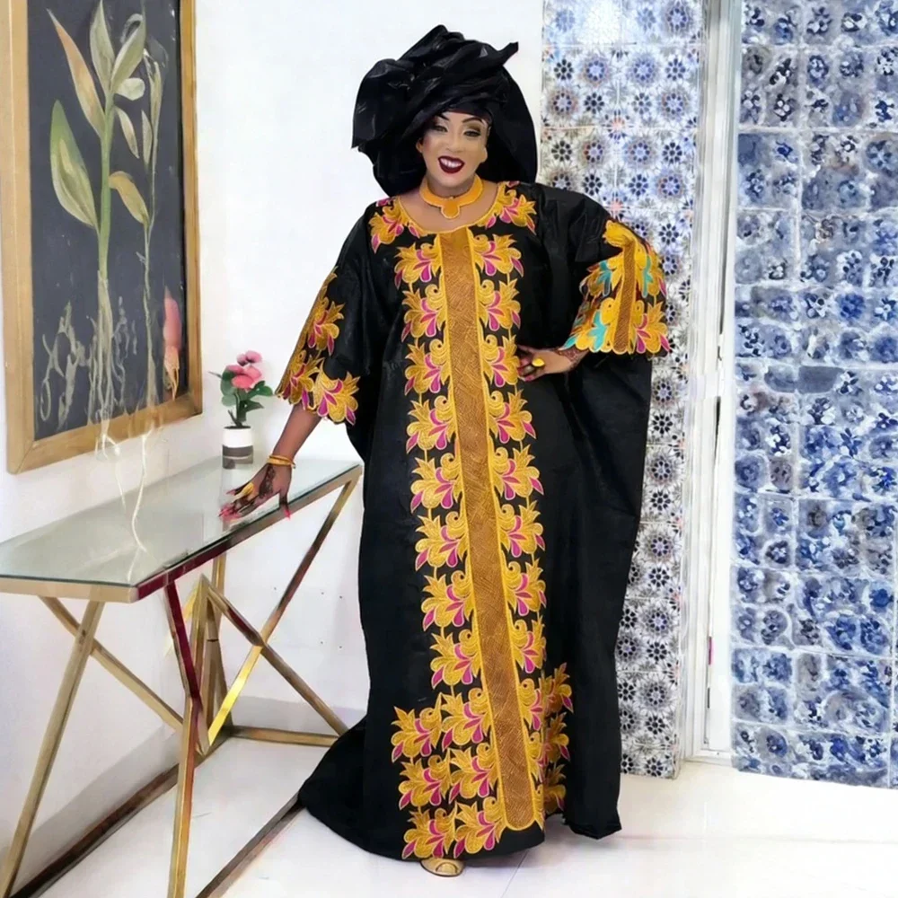 2026 Plus Size African Clothes for Women New African Dashiki Ankara Embroidery Robe Bazin Design Wedding Party Dresses