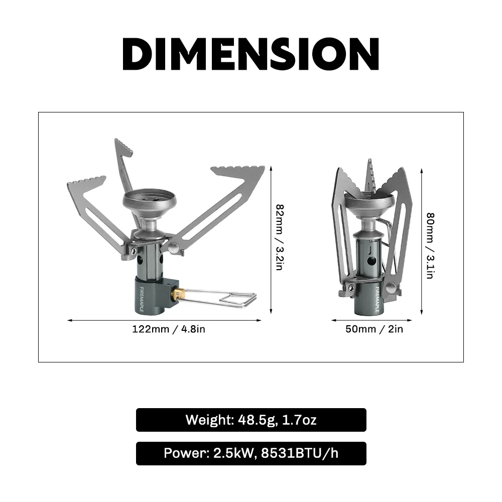 Fire Maple Hornet Ⅱ Titanium Gas Stove Camping Compact Burners Outdoor Hiking Bikepacking Ultralight Mini Stove