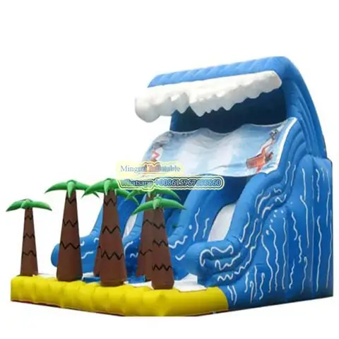 Inflatable water slides with a pool for sale