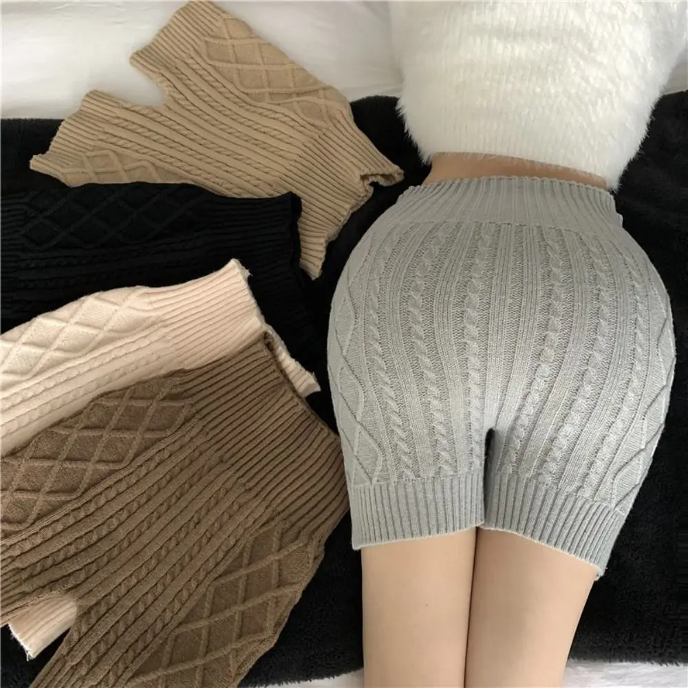 Casual Postpartum Knitted Pants Women Tight Tummy Control Slim Seamless Shorts High Waist Underwear Hip Lift Shapewear Lady