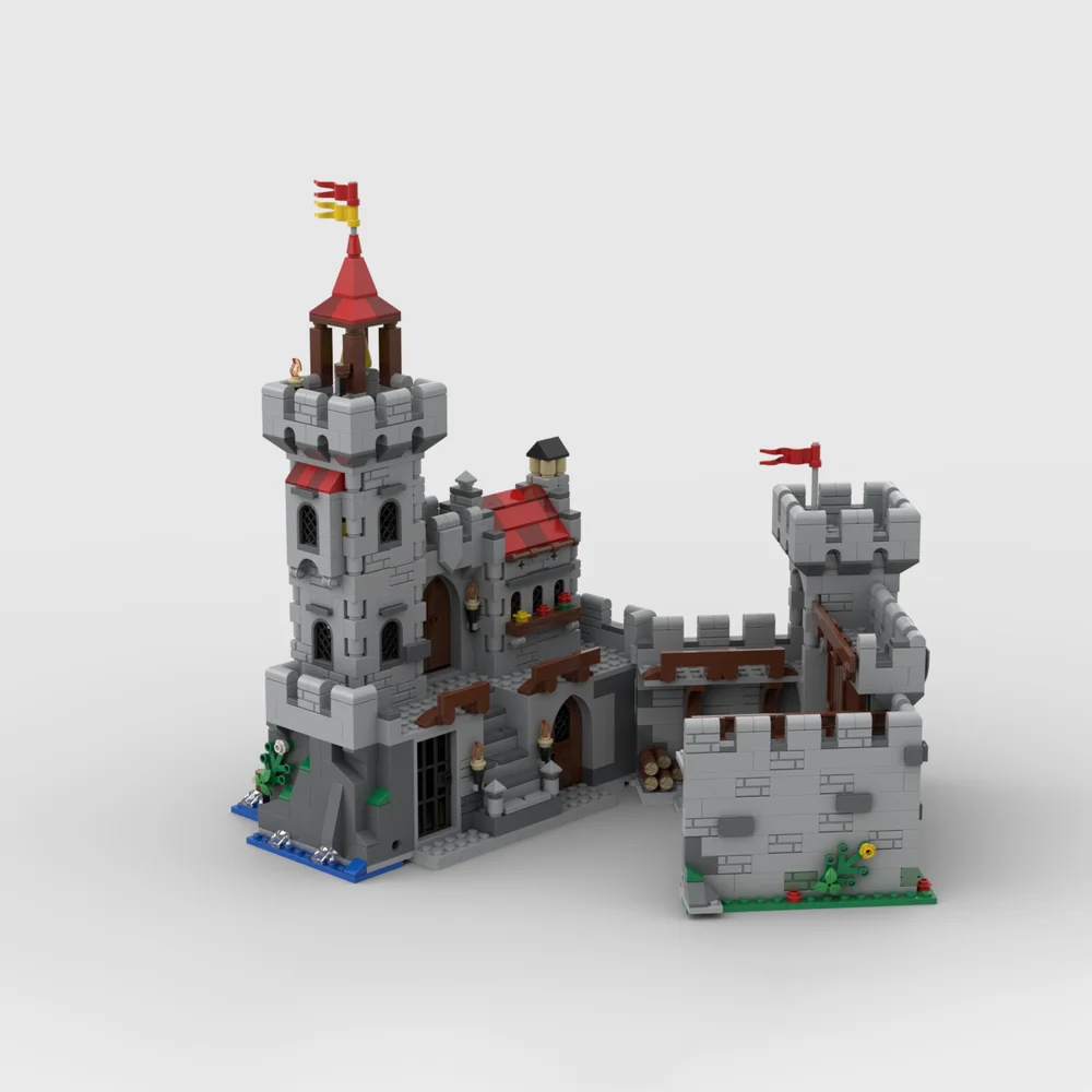 New 1516 MOC European Medieval Street View Lockside Castle DIY Creative Retro Children\'s Toy Birthday Gift Building Blocks