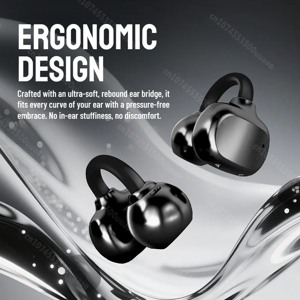 Zombiescat B15 OWS Ear Clip Headphone 360° Immersive Stereo Bluetooth 5.4 Wireless Earphones ENC Clear Call TWS Wireless Earbuds