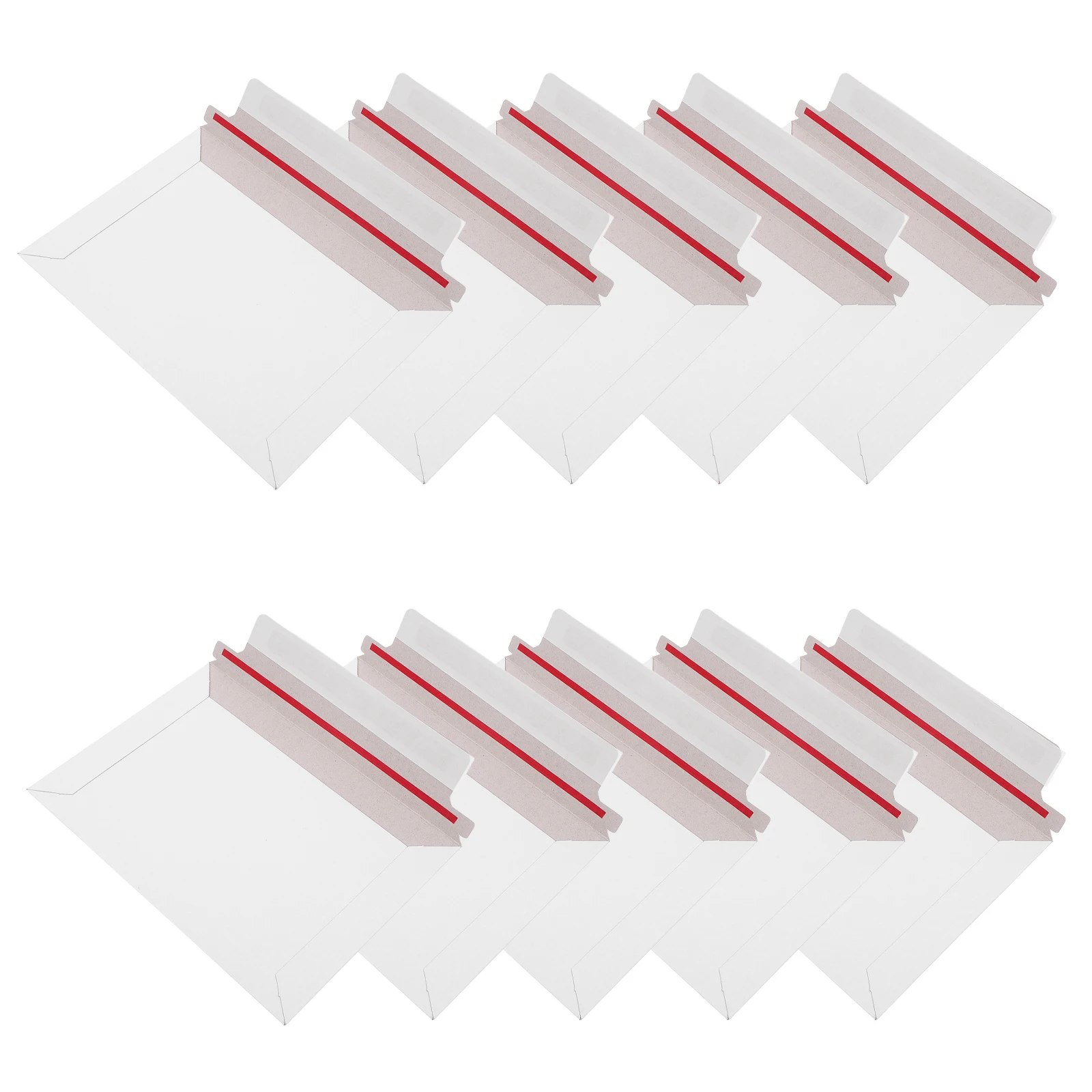 

100pcs Self Sealing File Envelopes Thick Cardboard A6 Gray White Comic Book Office Mailers Documents Photo Shipping Wedding
