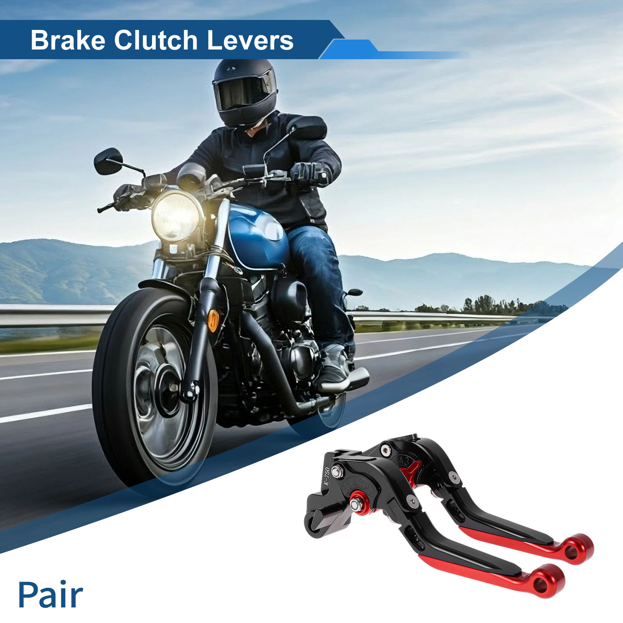 

Регулируемые короткие и длинные тормозные рычаги Motoforti для Kawasaki NINJA650R 09-16, черный, красный