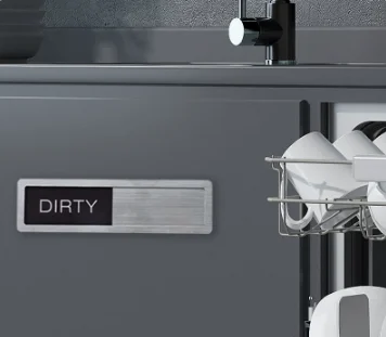 Acrylic Sliding Dishwasher Status Magnet Sign Dirty Clean Toggle Indicator For Kitchen Dish Washer Cabinet Door