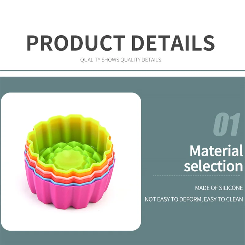 Silicone Baking Moldes para Mooncake, Muffin e Bolo, Pudim e Geléia