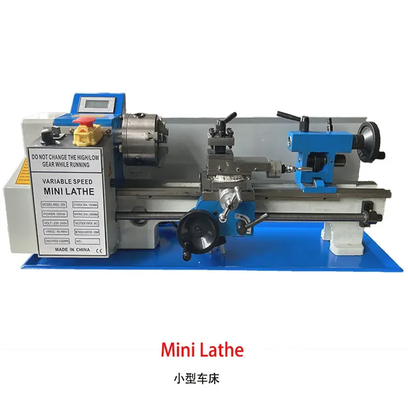 Mini Metal Lathe CJ0618 Precision Benchtop Machine Tool for Household DIY Woodworking Teaching Micro Processing Instrument