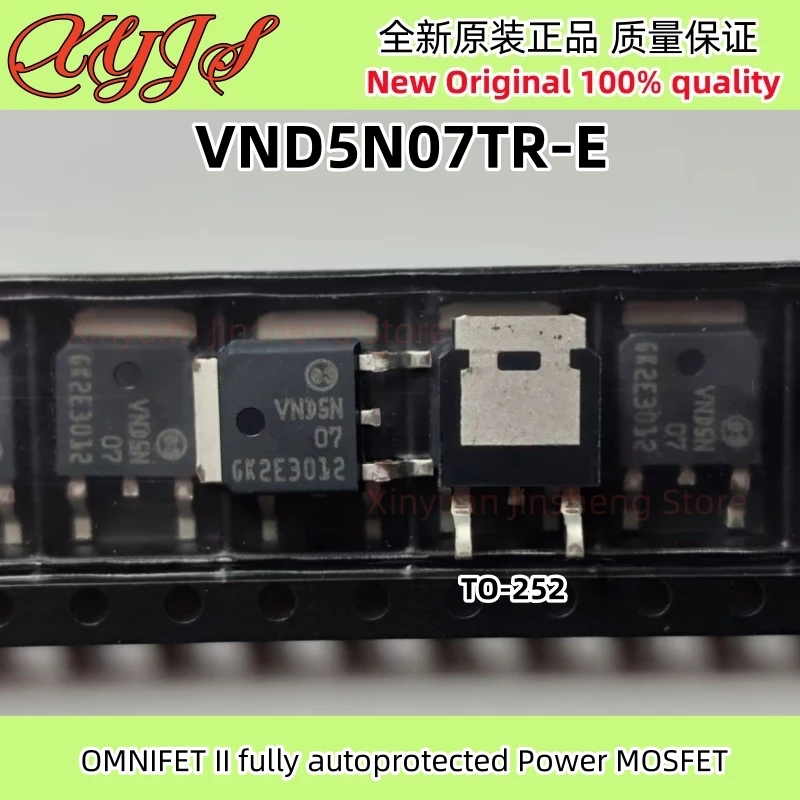 5Pcs/LOT VND5N07TR-E VND5N07 VND5N07TR TO-252 OMNIFET II fully autoprotected Power MOSFET Chip Original New 100% quality