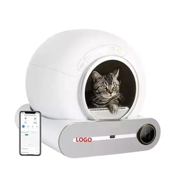 Smart Easy Clean Automatic Self-Cleaning Cat Toilet Mute App Control Big Waste Bin Space Cat Little Box Toilet