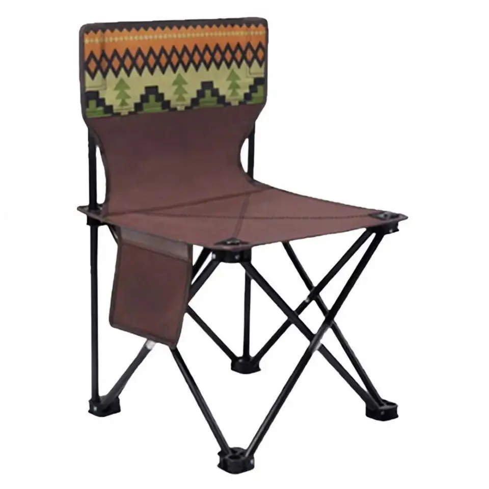 Lightweight Comfortable Portable Folding Chair Outdoor Stool for Camping Fishing Travel with Side Pocket for Outdoor Activities