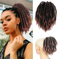 Synthetic Short Hair TailDreadlock Curly Drawstring Ponytail Loc Petal Bun Accessories Ponytails Hair Extensions Fake Hairpieces