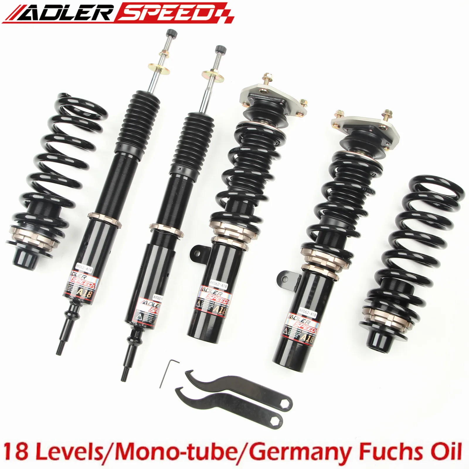 ADLERSPEEDCoilovers 18 Way Adj. Damper Suspension Kit For 08-13 BMW 1-SERIES RWD (E82/E88)