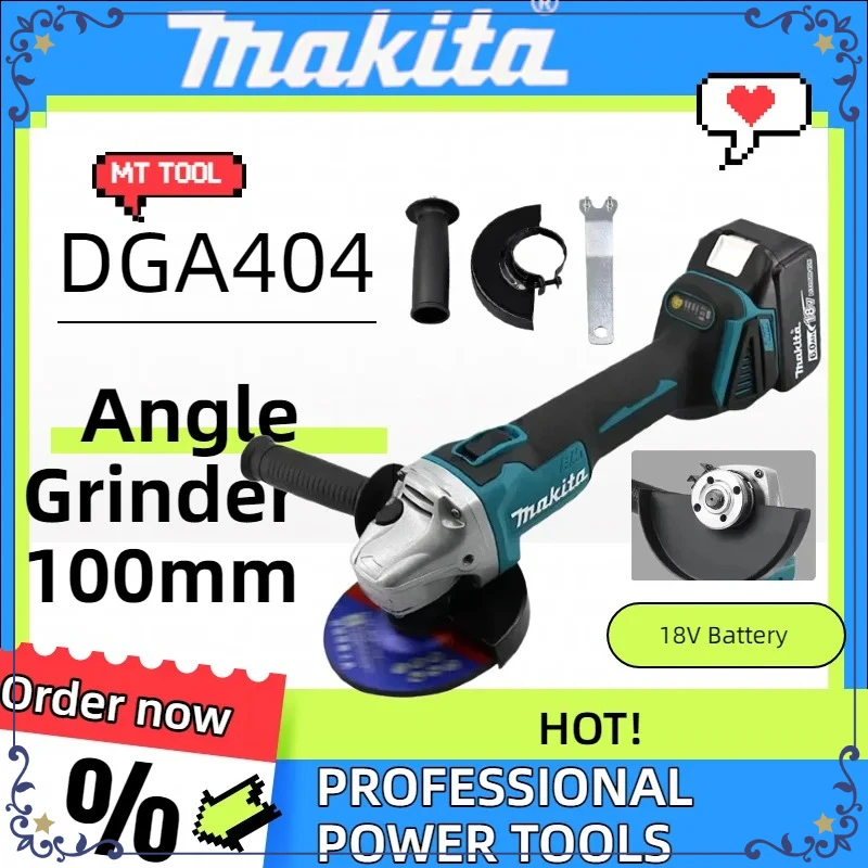 

Бесщеточная угловая шлифовальная машина Makita DGA404 для металла и дерева, для шлифовки, полировки и резки, электроинструмент