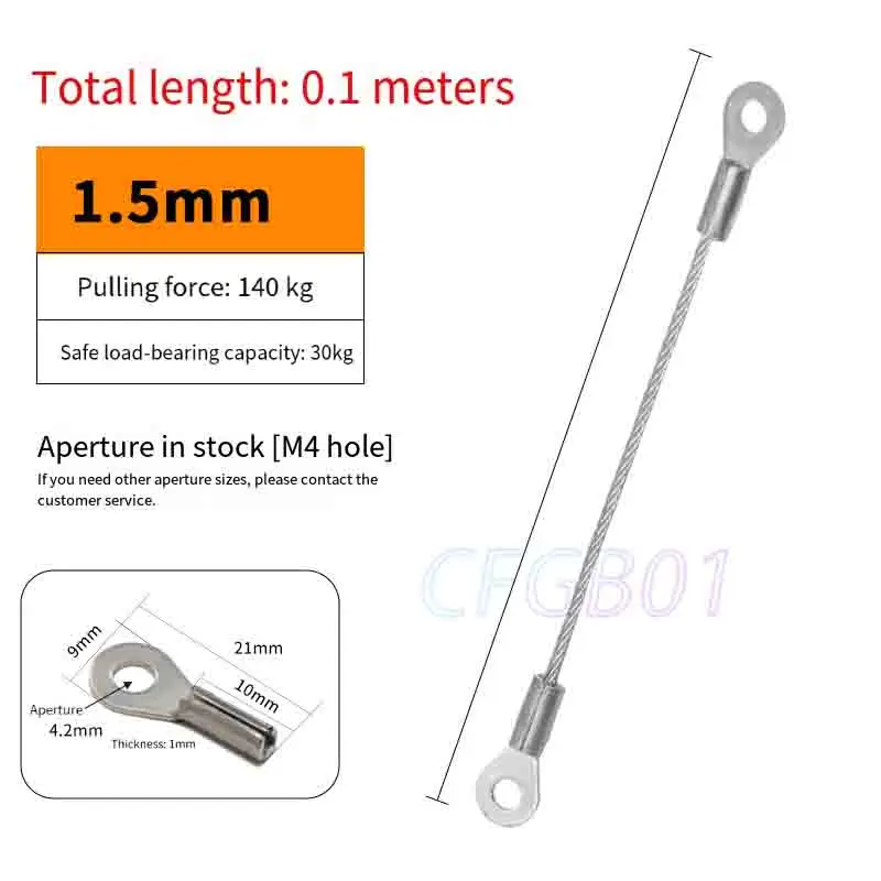 1Pcs 304 Stainless Steel Wire Rope Cable Clamp Ferrule End Stop for Picture Hanging Hooks Ceiling Light Fixing Buckle 1-2mm