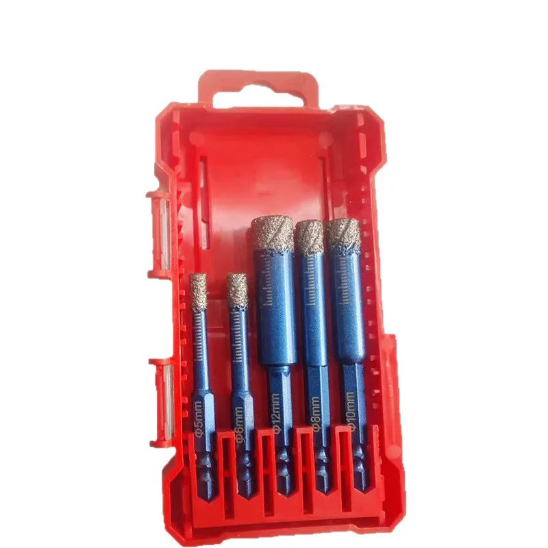 

New hexagonal brazing dry drill bit for drilling holes in all ceramic tiles, glass, stone, rock slab, marble, dry hole opener