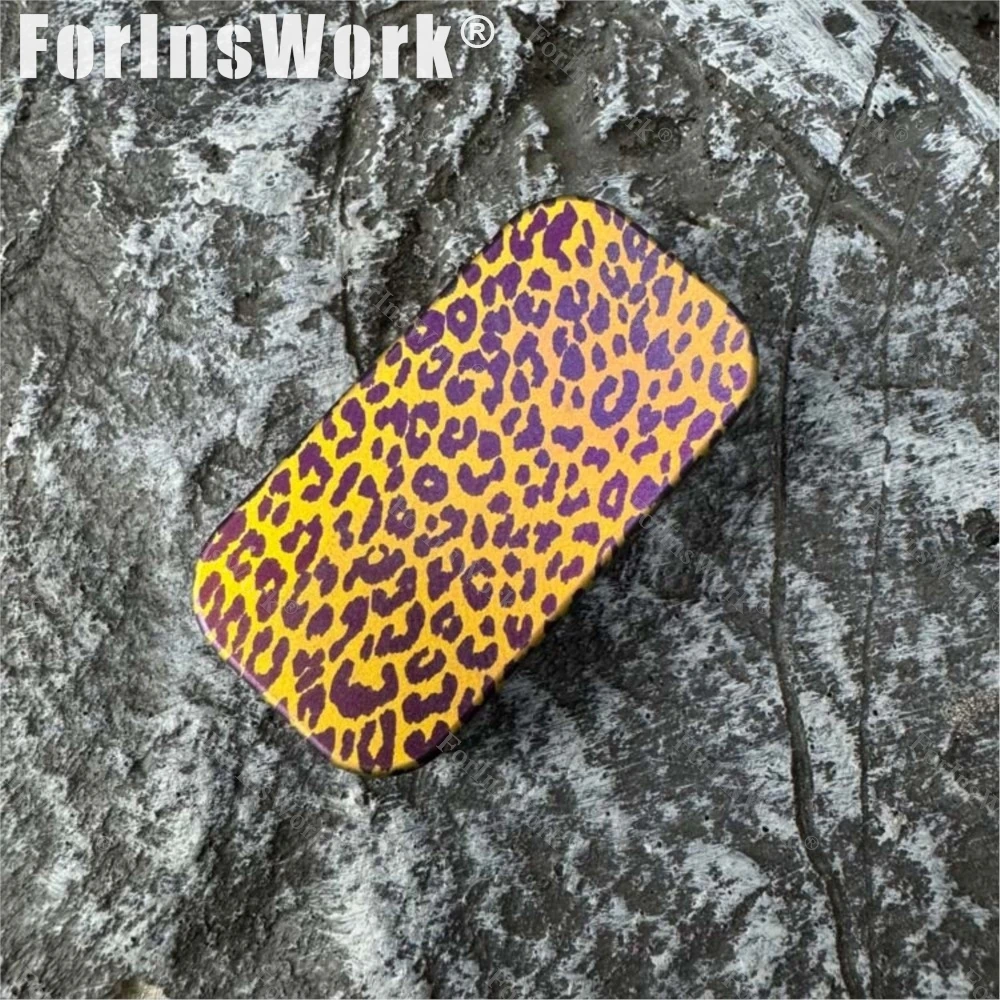 TIFIRE Titanium Anodization Leopard Print Push Slider Fidget Toys Set Slider Fidget Mechanical Metal Slider Fidget
