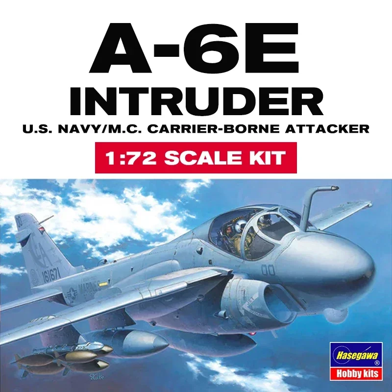 Hasegawa, kit de modelo de avión ensamblado 00338 Avión de ataque intruso americano A-6E 1/72