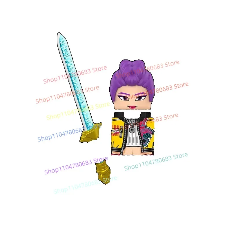 MOC Bouwstenen Kawaii Meisje Groep Mini Pop Assemblagemodel Beeldje Anime Cartoon Decoratief Speelgoed Vakantiecadeau Collectible