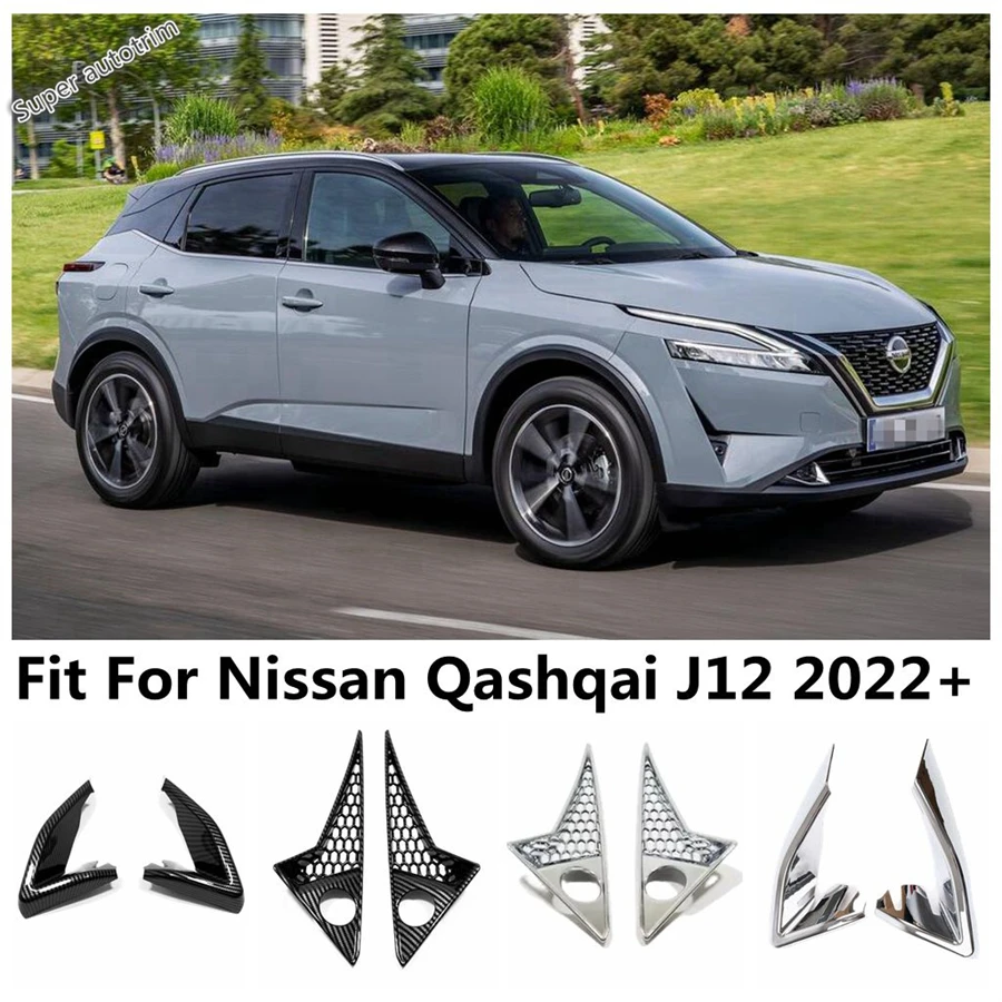 

For Nissan Qashqai J12 2022 - 2024 Accessories Front Rear Fog Light Lamp Eyebrow / Rear Brake Stop Light Decoration Cover Trim