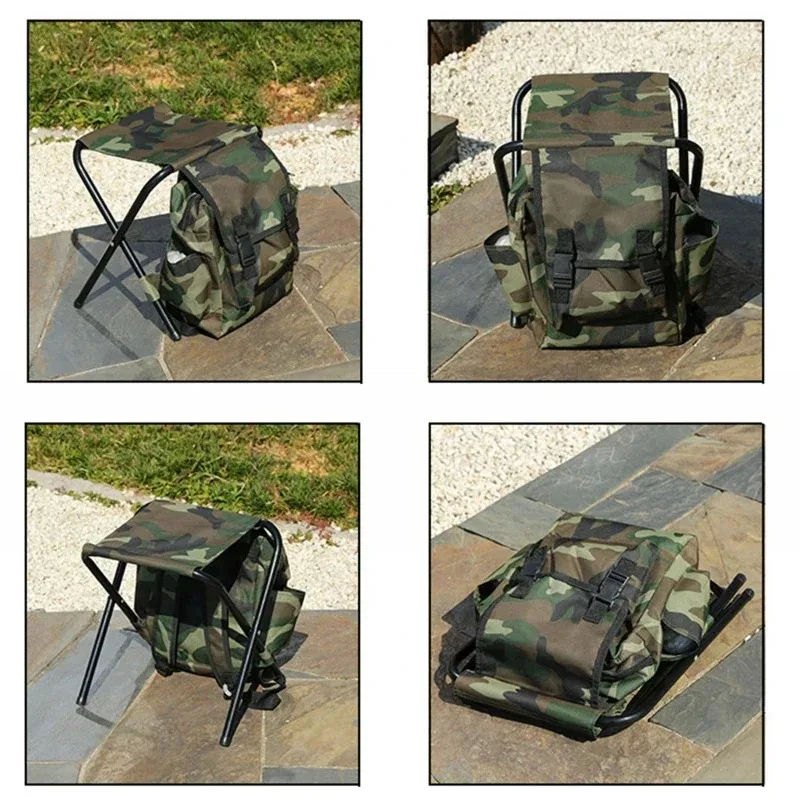 Backpack Chair Portable Folding Seat Stool Light Fishing Stool Outdoor Equipment Suitable for Camping,Traveling Hiking