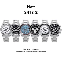 Sugess Panda Chronograph Movement Automatic Mechanical Chronograph Wristwatch Waterproof Diving Men Watches Ceramic Bezel Tona photo 2