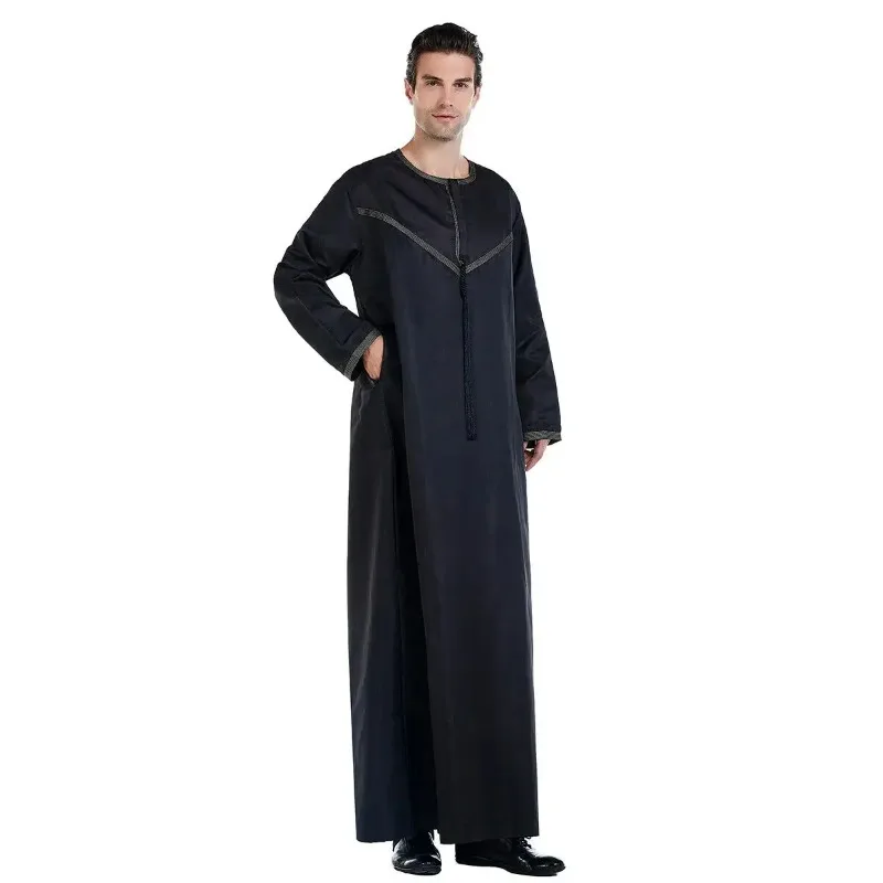 Abaya Moslim Mannen Kleding Islamitische Jurken Kaftan Pakistan Caftan Saoedi-Arabië Jubba Thobe Marokkaanse Dubai Musulman Midden-Oosten