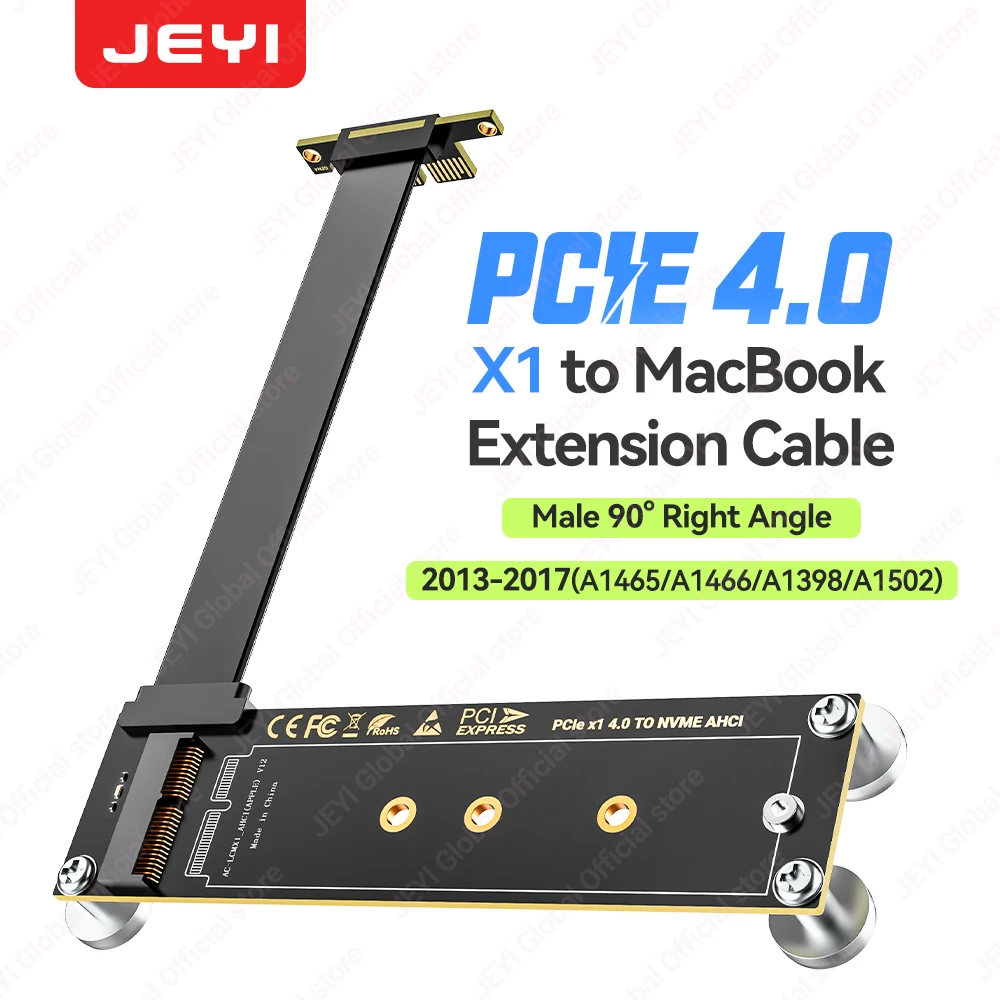JEYI PCIe 4.0 X1 naar Macbook SSD magnetische adapter 16Gbps met 90 ° Rechthoekig ontwerp ondersteunt MacBook Air/Pro 2013-2017 SSD