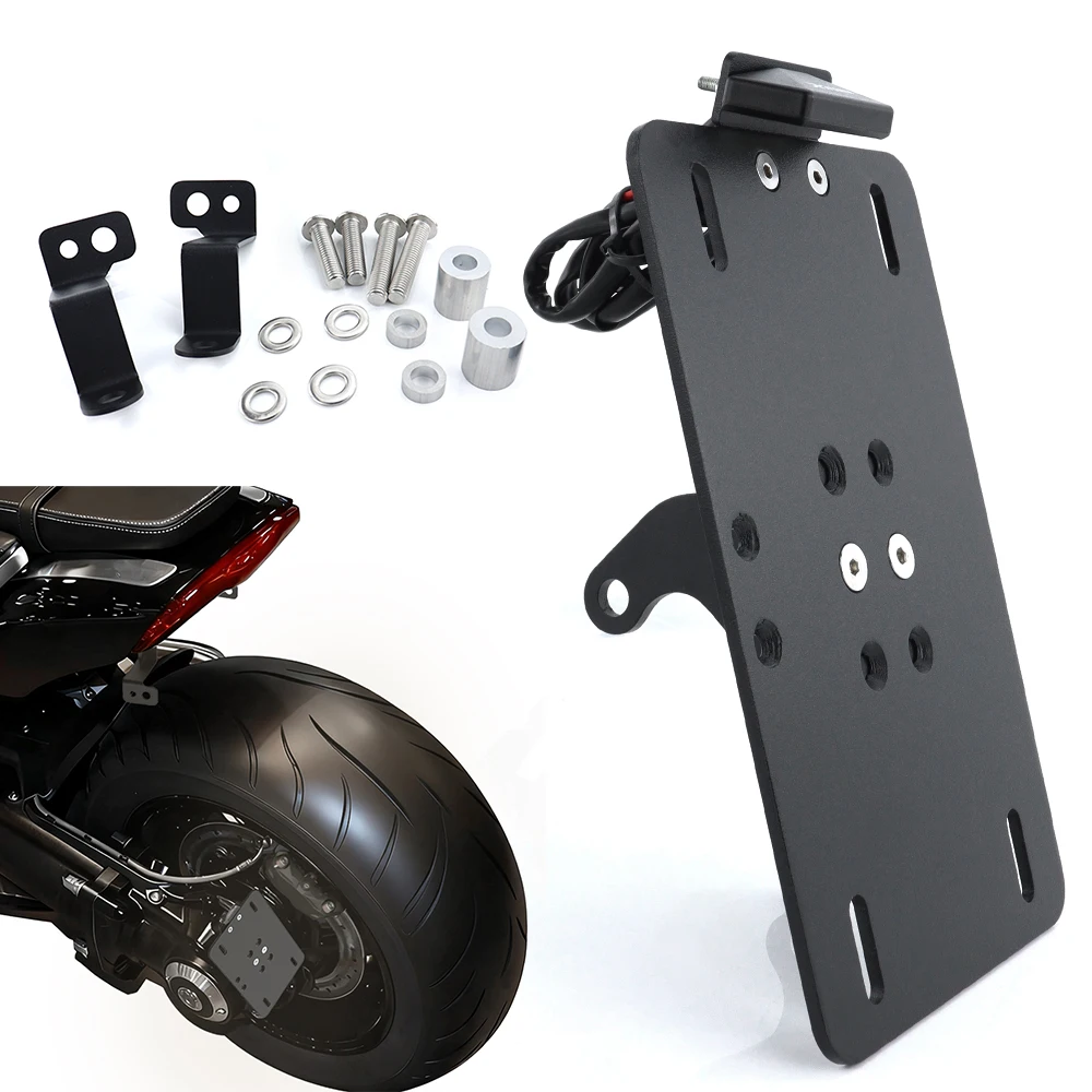 

Motorcycle Fender Eliminator Kit For Triumph Rocket 3 R/GT 2020 2021 2022 2023 2024 2025 Side Mount License Plate Holder Bracket