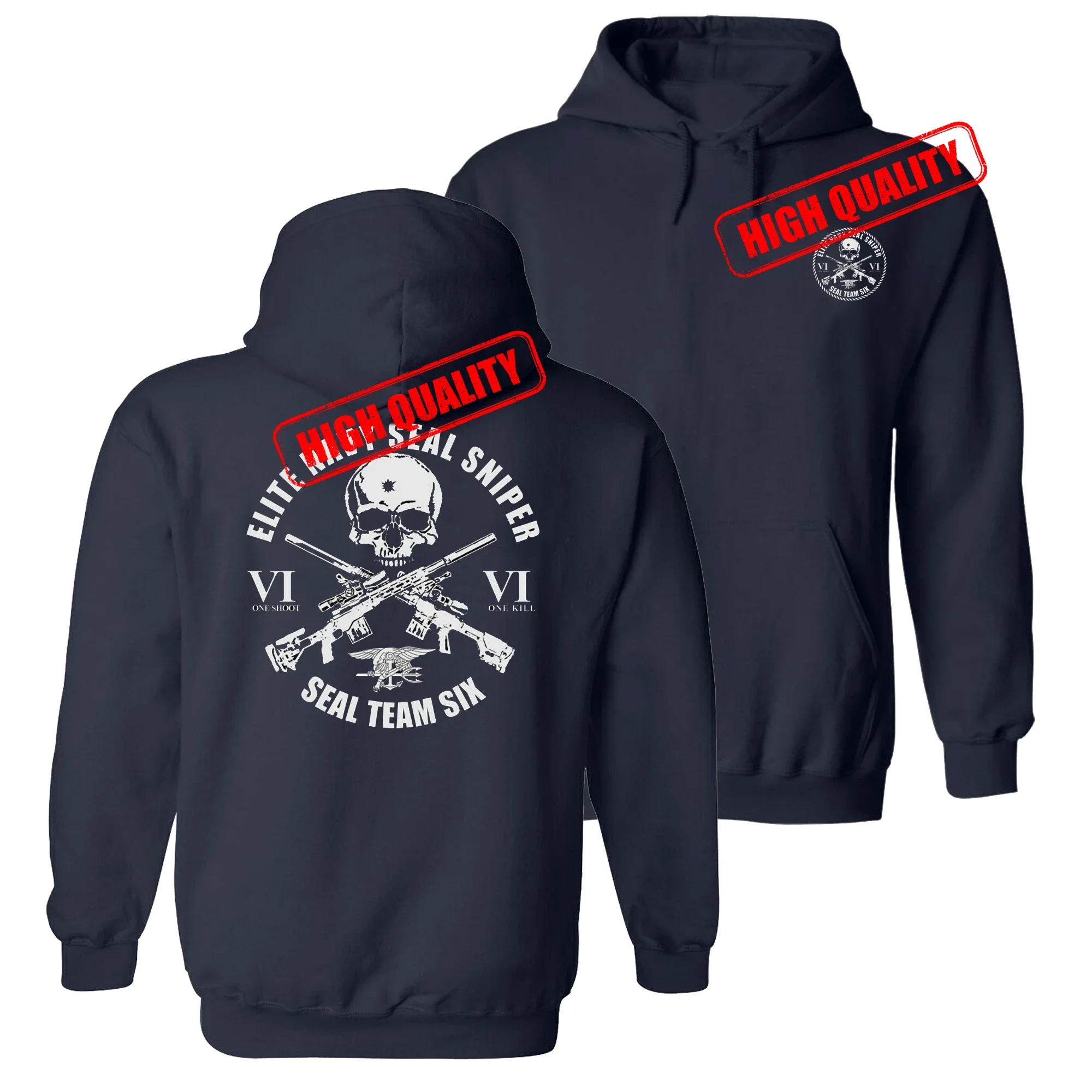 Naval SEALs Elite Seal Team Six Sniper Military Grunt Pullover Hoodie New 100% Cotton Casual Mens Sweatshirts Fashion Streetwear