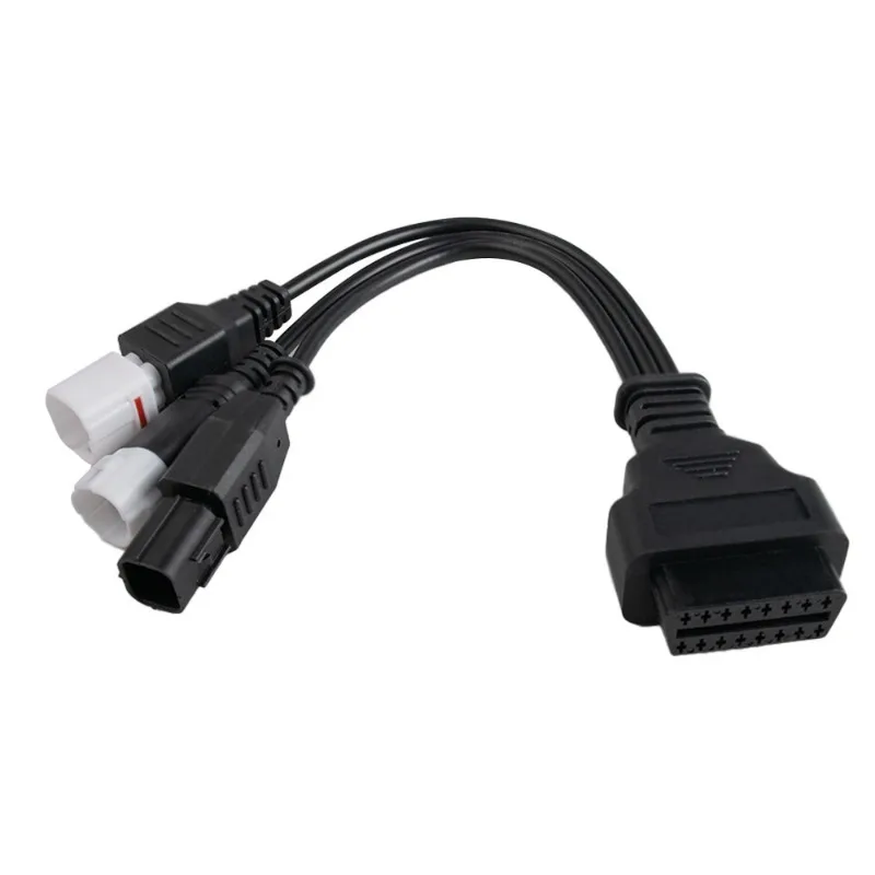 For Yamaha 3+4 6 Pin For Honda to OBD 16Pin Motorcycle OBD2 Extension Adapter Cable Diagnostic Connector Scanners Detection