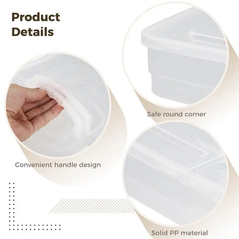 2Pcs Dough Containers For Pizza Pizza Dough Proofing Box Organizers Tray Transparent Pizza Storage Containers Pizza Dough Cases