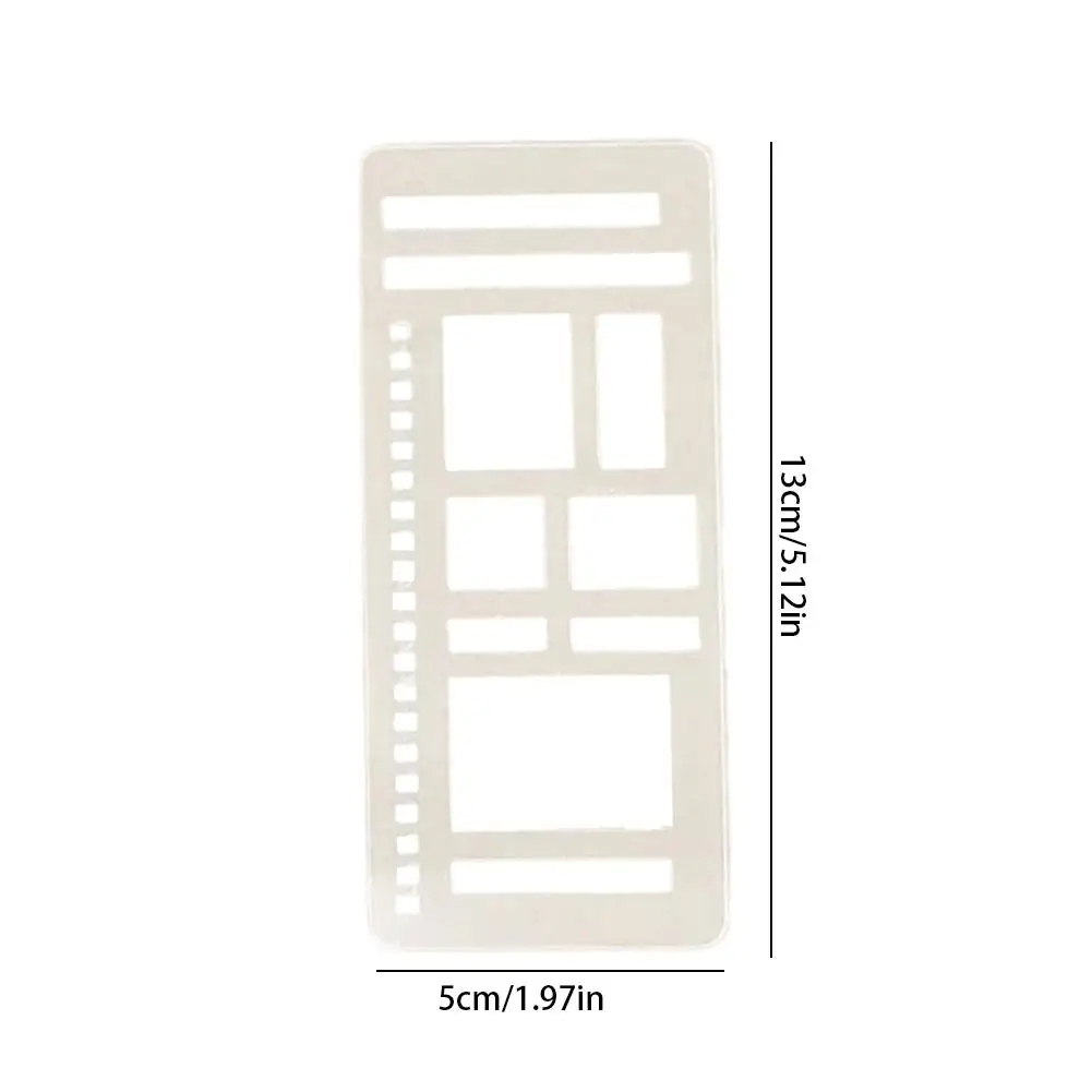 1 Buah Alat Perekam Perlengkapan Kantor Penggaris Templat Perekaman Fleksibel Penggaris Templat Dapat Digunakan Kembali Tipis Warna Transparan